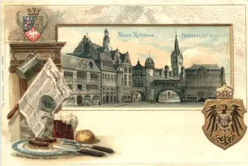 Frankfurt - Neues Rathaus- Litho -782578