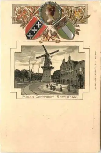 Rotterdam - Molen Oostpoort - Litho -782504