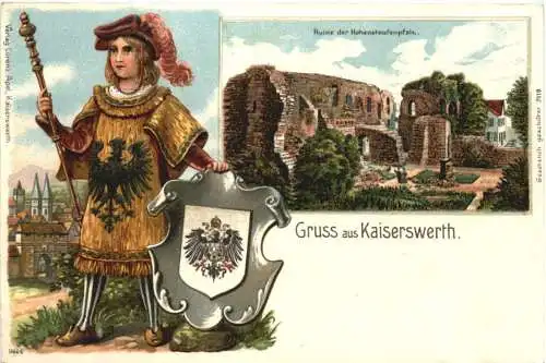 Gruss aus Kaiserwerth - Litho - Prägekarte - Düsseldorf -782466