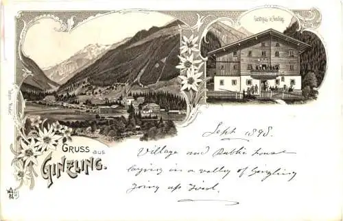 Gruss aus Ginzling - Litho -782586