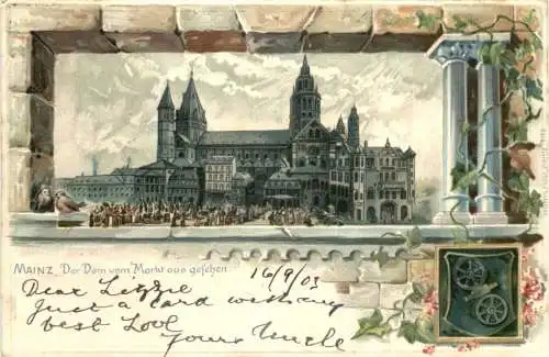 Mainz - Der Dom - Litho -782626