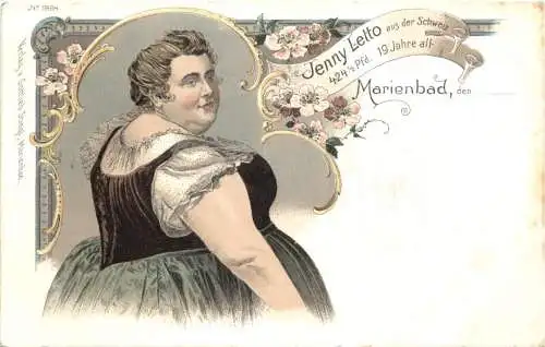 Marienbad - Jenny Letto aus der Schweiz - Litho - Zirkus -782644