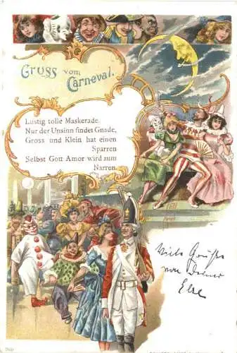 Gruss vom Carneval - Litho -782664