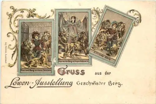 Zirkus - Gruss aus der Löwen Ausstellung Geschwister Berg -782662