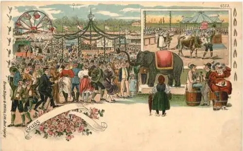 Jahrmarkt Kirmes - Litho -782714