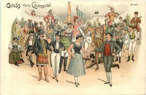 Gruss vom Carneval - Litho -782764