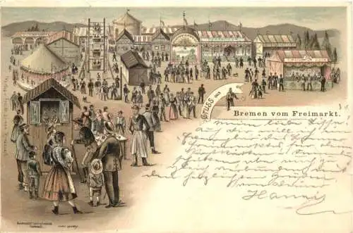 Bremen - Gruss vom Freimarkt - Litho -782854