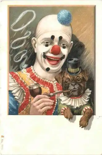 Zirkus - Clown mit Hund -782720