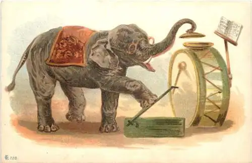 Zirkus - Elefant - Litho -782850