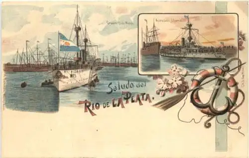 Argentina - Saludo del Rio de la Plata - Litho -782934