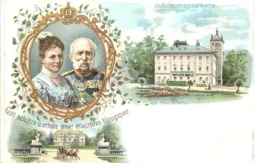 25. Regierungsjubiläum Albert von Sachsen - Litho -783054