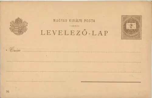 Budapest - Litho - Ganzsache -783002