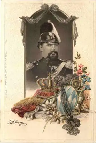 Ludwig II König von Bayern - Prägekarte -783036