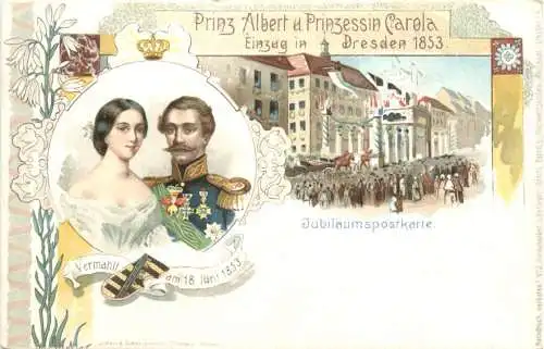 Dresden - Prinz Albert Einzug in Dresden - Litho -783056