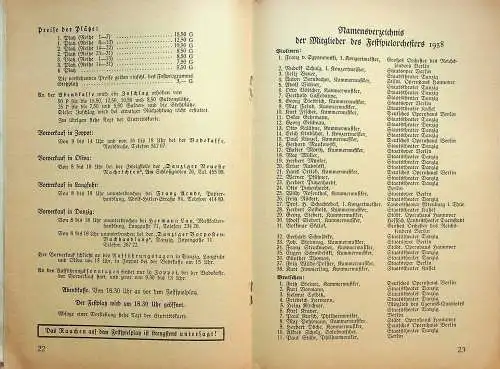 Zoppot- Broschüre Richard Wagner Festspiele 1938 mit Eintrittskarte -S561