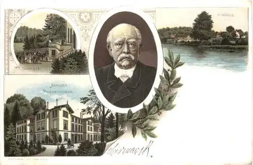 Aumühle Schloss Friedrichsruh - Bismarck - Litho -783124