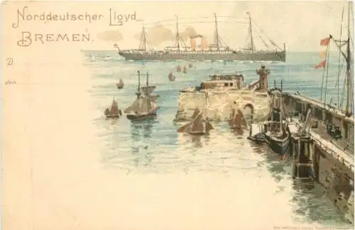 Norddeutscher Lloyd Bemen -Litho -783214