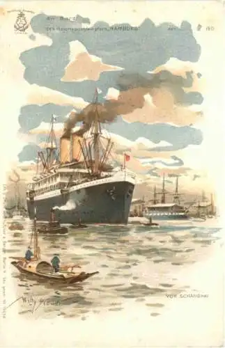 Reichspostdampfer Hamburg - Künstler Willy Stöwer - Litho -783252