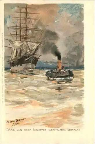 Bark Segelschiff - Künstler Zeno Diemer - Litho -783150