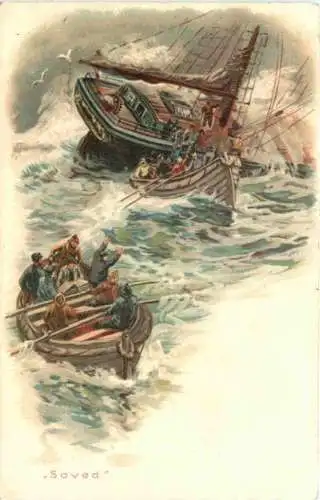 Segelschiff- Saved - Litho -783270