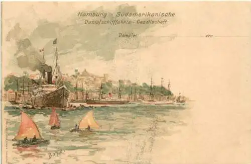 Bahia - Hamburg Südamerikanische Dampfschifffahrts Gesellschaft - Litho -783314