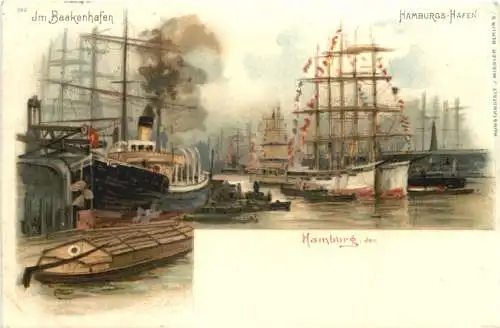 Hamburg - Baakenhafen - Litho -783394