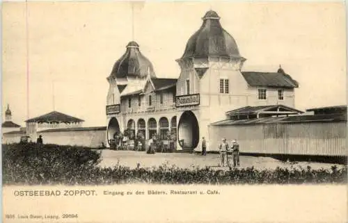 Ostseebad Zoppot - Eingang zu den Bädern -625272