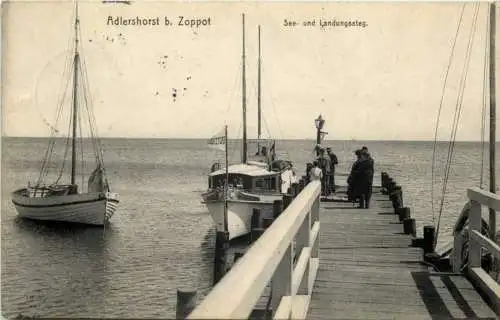 Adlershorst bei Zoppot - See und Landungssteg -625016