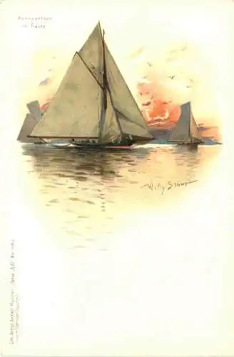 Segelschiff Künstler Willy Stöwer- Litho -783416