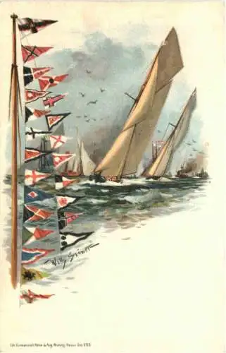 Segelschiff - Künstler Willy Stöwer- Litho -783422