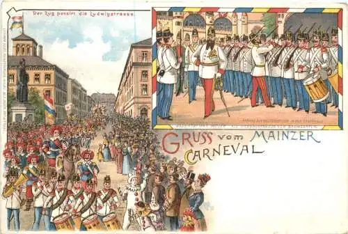 Mainz - Gruss vom Carneval 1901 - Litho -783460