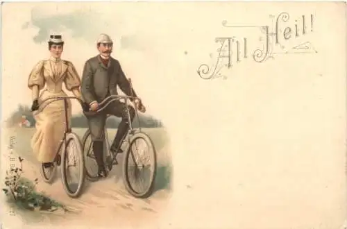 Fahrrad - All Heil - Litho -783524