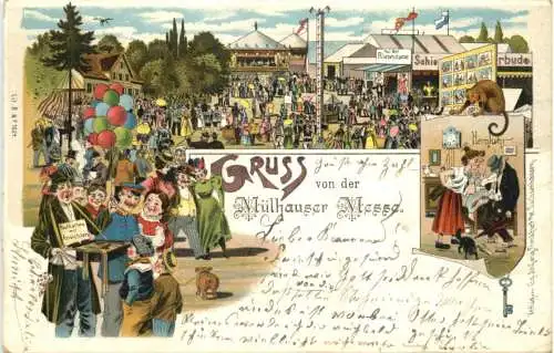 Mülhausen Elsass - Gruss von der Messe - Litho -783492