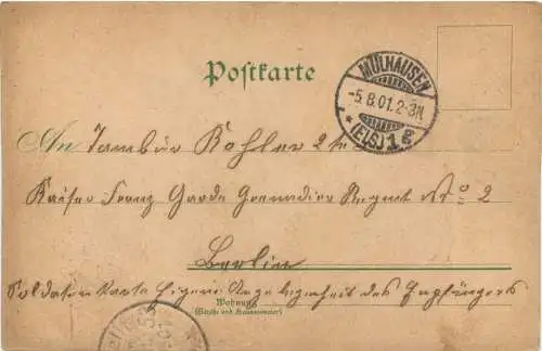 Mülhausen Elsass - Gruss von der Messe - Litho -783492