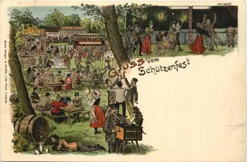 Gruss vom Schützenfest - Litho -783482