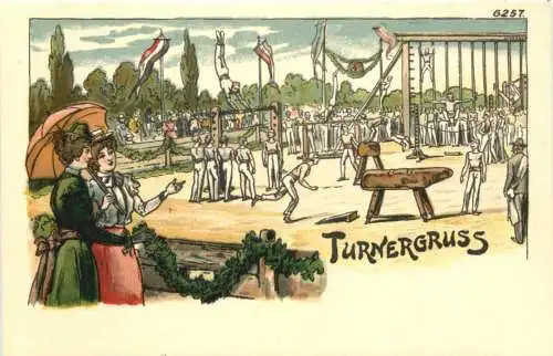 Turnen - Turnergruss - Litho -783560