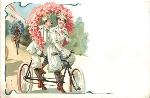 Fahrrad - Tandem - Litho -783542