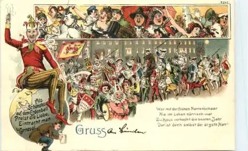 Gruss vom Carneval - Litho -783470