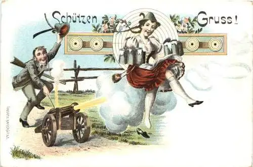 Schützengruss - Litho -783612