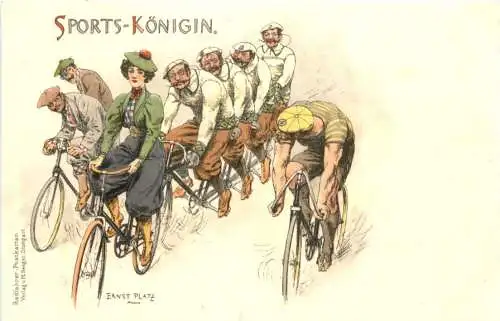 Fahrrad - Künstler Ernst Platz - Litho -783510