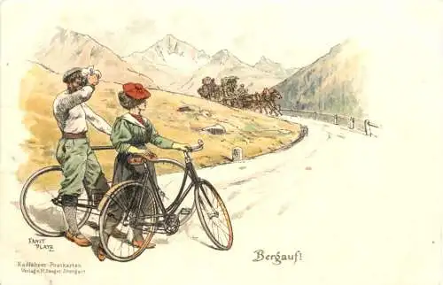 Fahrrad - Künstler Ernst Platz - Litho -783506