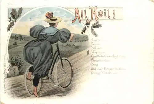 Fahrrad - All Heil - Litho -783546