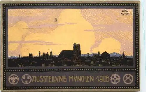 München - Bayrische Gewebeschau 1912 - Künstler Ak Carl Kunst -783724