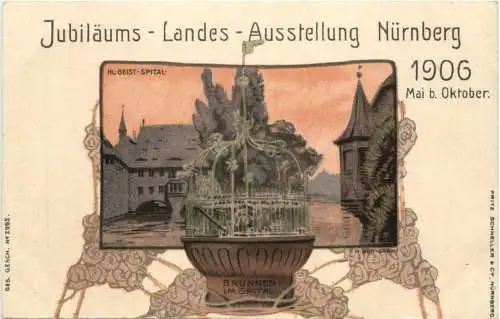 Nürnberg - Landes Ausstellung 1906 - Künstler H. Bek Gran -783748