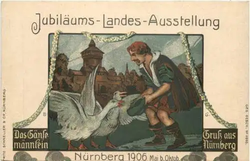 Nürnberg - Landes Ausstellung 1906 - Künstler H. Bek Gran -783744