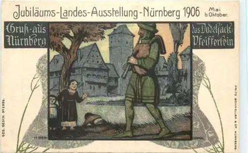 Nürnberg - Landes Ausstellung 1906 - Künstler H. Bek Gran -783742