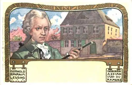 Gotthold Ephraim Lessing - Kamenz - Künstler Ak A. Klingner - Litho -783934