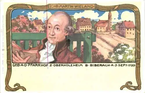 Chr. Martin Wieland - Oberholzheim bei Biberach - Künstler Ak A. Klingner - Litho -783936