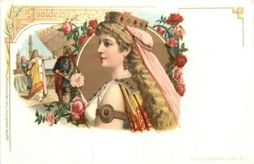 Richard Wagner Serie Isolde - Litho - Verlag Brüning Hanau -783960