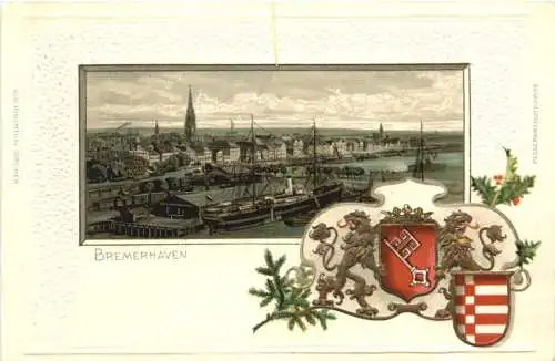 Bremerhaven - Litho - Prägekarte -783986